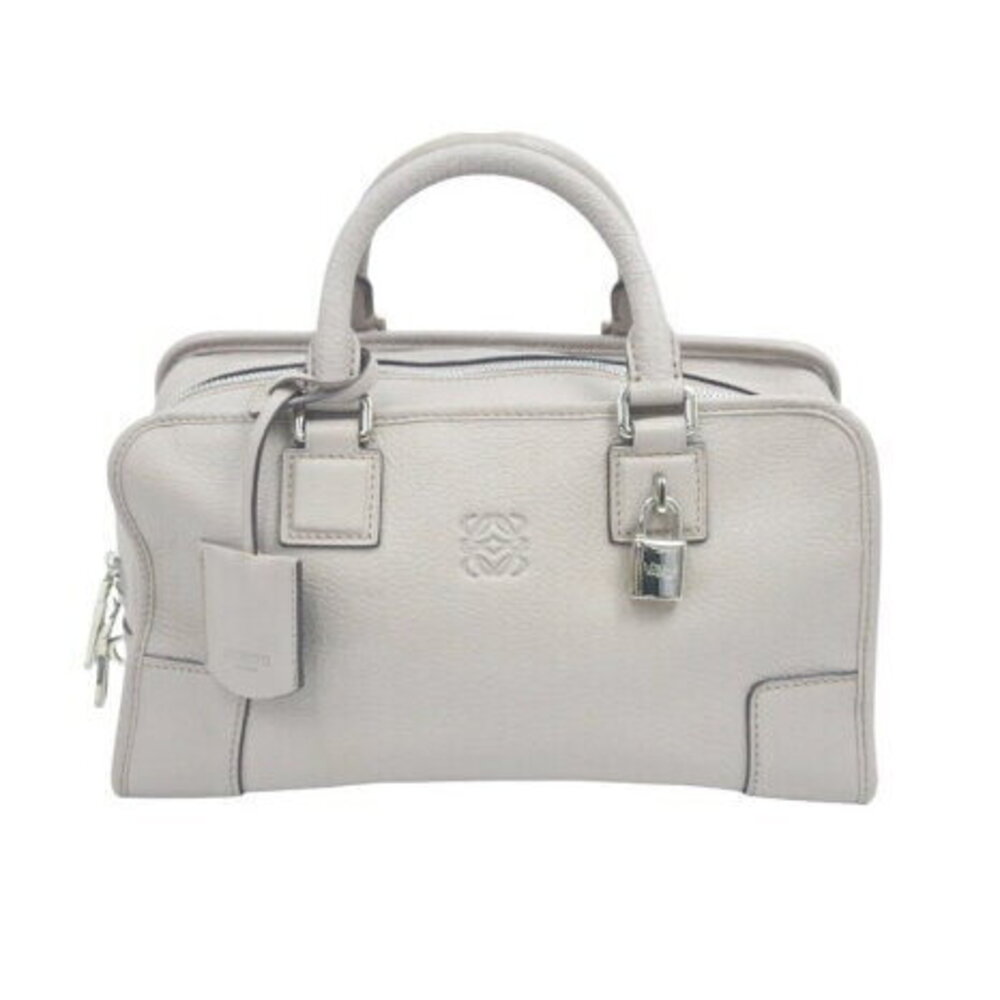 LOEWE Amazona Leather Beige Tan Cadena Crochet Handbag